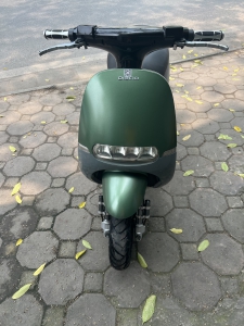 Xe điện gogo dibao màu xanh bộ đội hotrend 2024