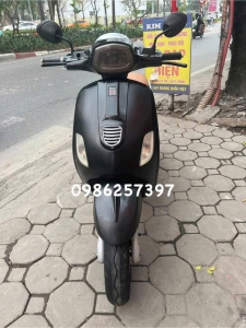 Xe điện Vespa đèn vuông màu đen nhám cũ 90% biển đăng kí hà nội